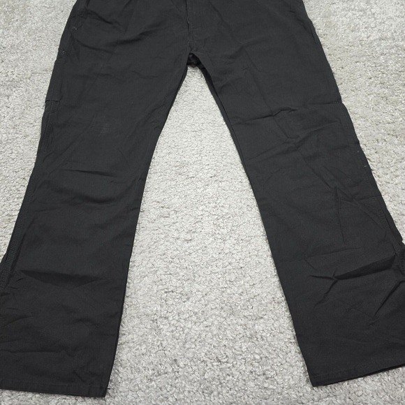 Dickies Pants Mens 42x32 Black‎ Duck Carpenter Relaxed Fit Flex Outdoors Work - Picture 2 of 12